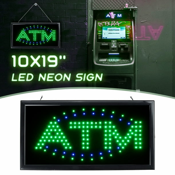 LED ATM Open Light Sign Super Bright Electric Advertising Display Board for Business Shop Store Window Bedroom Decor 24 x 12 inches LED ATM Open Light Sign Super Bright Electric Advertising Display Board for Business Shop Store Window Bedroom Decor 24 x 12 inches